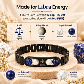 Libra Metallic Bracelet with Free Selenite Plate (With Certificate)