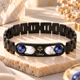 Libra Metallic Bracelet with Free Selenite Plate (With Certificate)