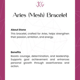 Aries (Mesh) Zodiac Sign Bracelet 8mm