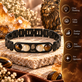Leo Metallic Bracelet with Free Selenite Plate (With Certificate)