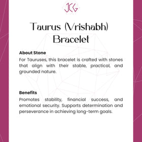 Taurus (Vrishabh) Zodiac Sign Bracelet 8mm