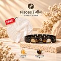 Pisces Metallic Bracelet with Free Selenite Plate (With Certificate)