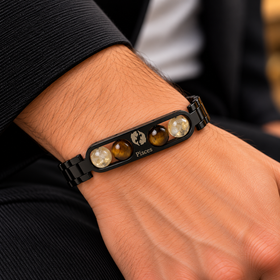 Pisces Metallic Bracelet with Free Selenite Plate (With Certificate)