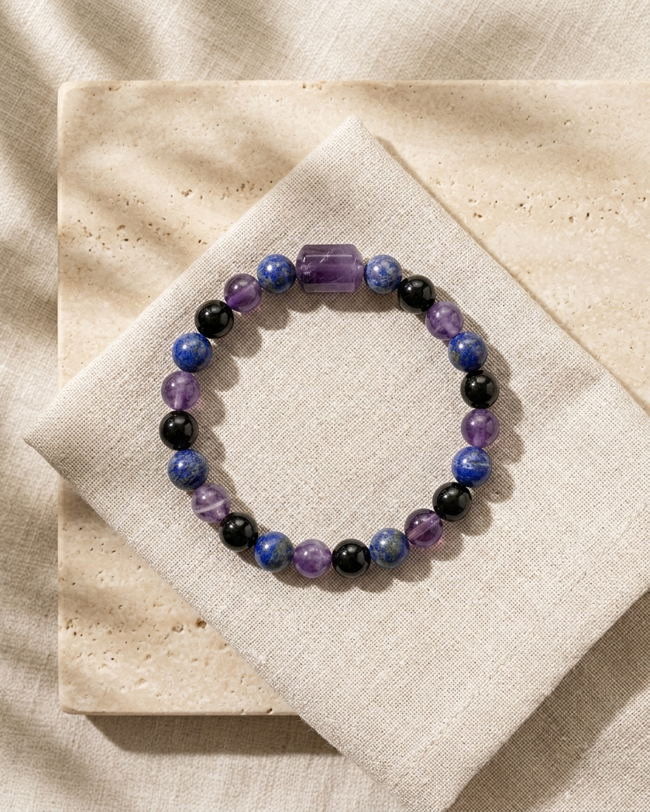 Mulank 8 Bracelet for Birth Dates 8, 17 & 26 | Free Raw Selenite Plate (With Certificate)