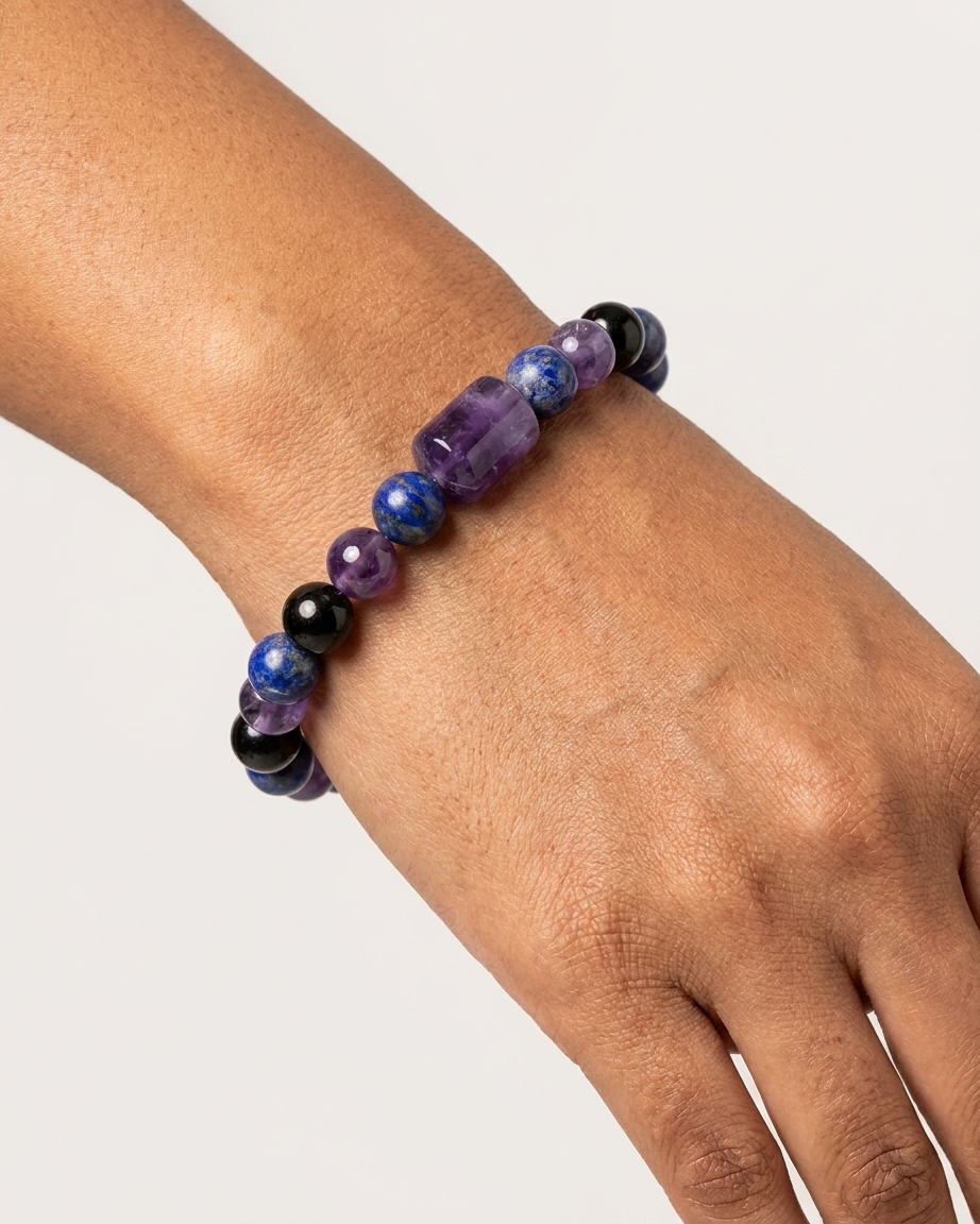 Mulank 8 Bracelet for Birth Dates 8, 17 & 26 | Free Raw Selenite Plate (With Certificate)