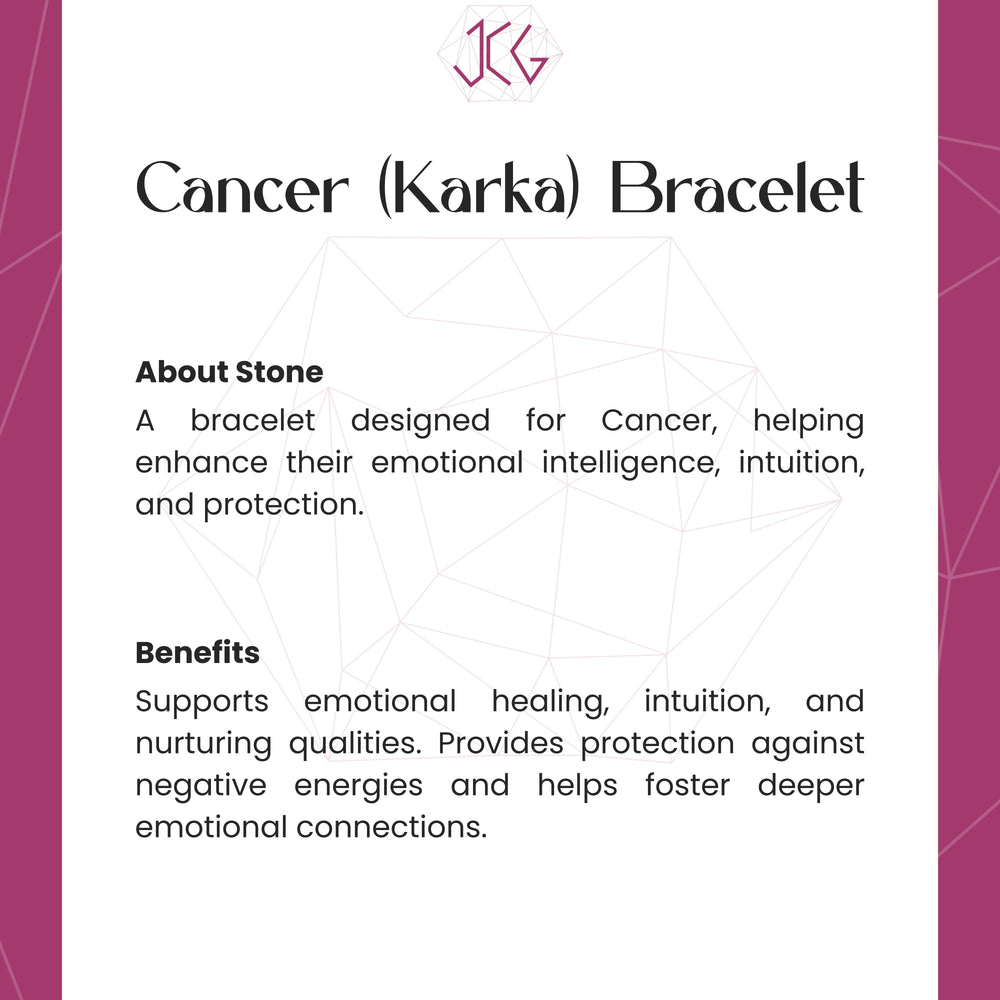 Cancer (Karka) Zodiac Sign Bracelet 8mm