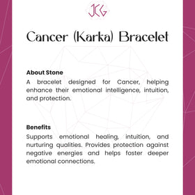 Cancer (Karka) Zodiac Sign Bracelet 8mm