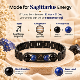 Sagittarius Metallic Bracelet with Free Selenite Plate (With Certificate)