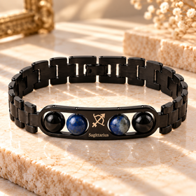 Sagittarius Metallic Bracelet with Free Selenite Plate (With Certificate)