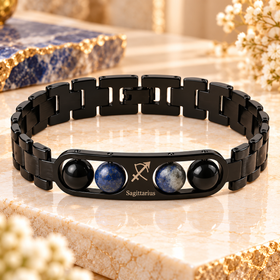 Sagittarius Metallic Bracelet with Free Selenite Plate (With Certificate)