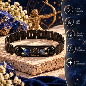 Sagittarius Metallic Bracelet with Free Selenite Plate (With Certificate)