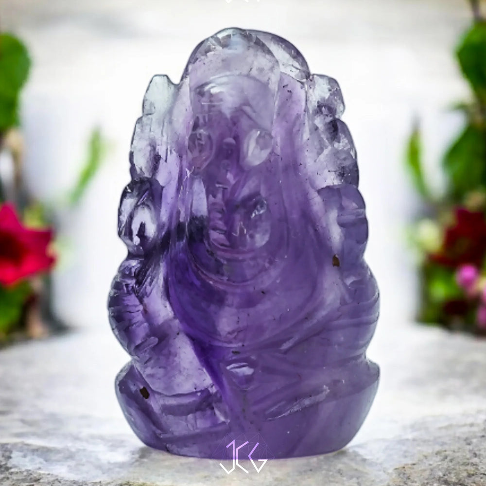 Amethyst Ganesha - Jaipur Crystal Gems