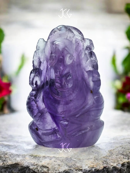 Amethyst Ganesha - Jaipur Crystal Gems