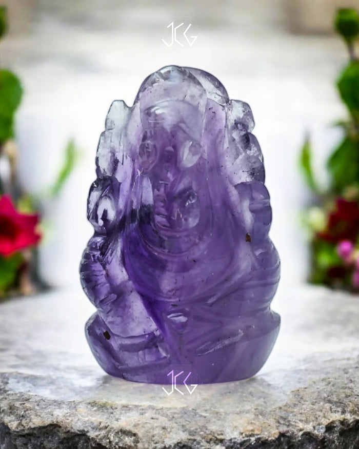Amethyst Ganesha - Jaipur Crystal Gems