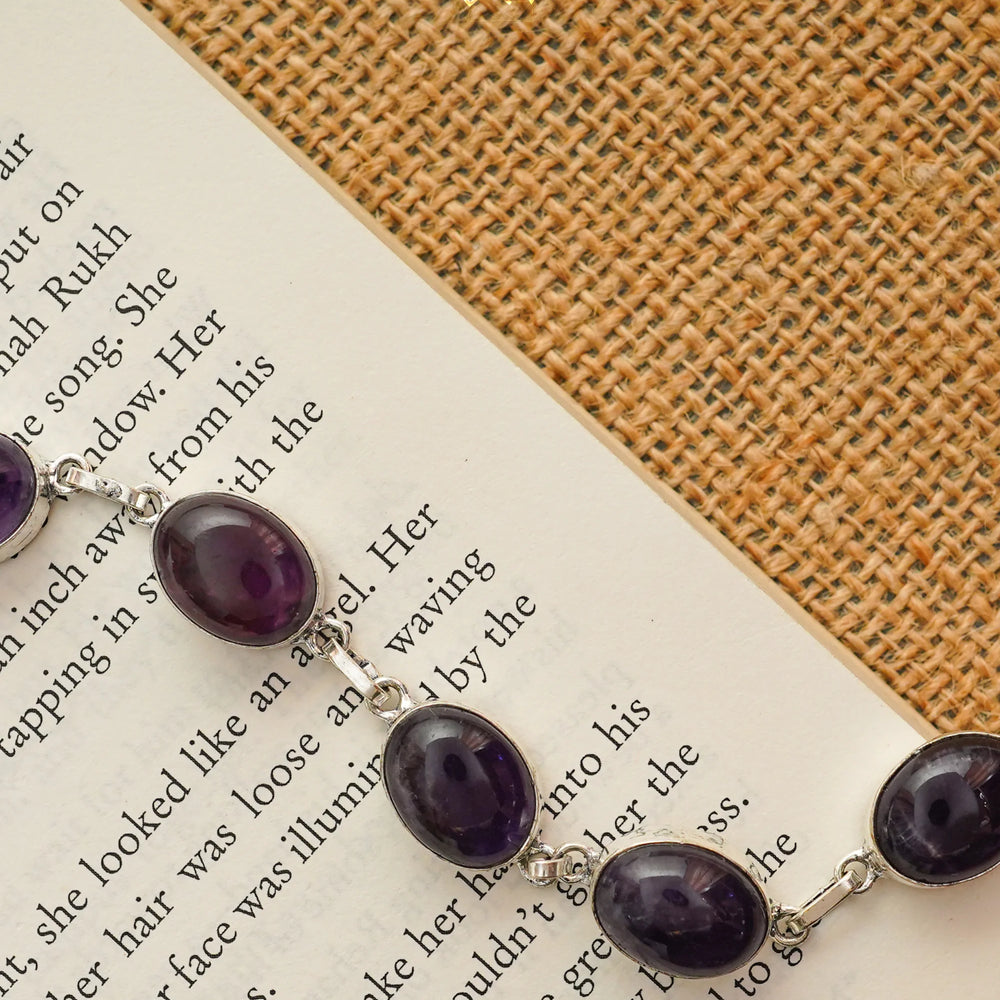 Amethyst Chain Bracelet Jaipur Crystal Gems