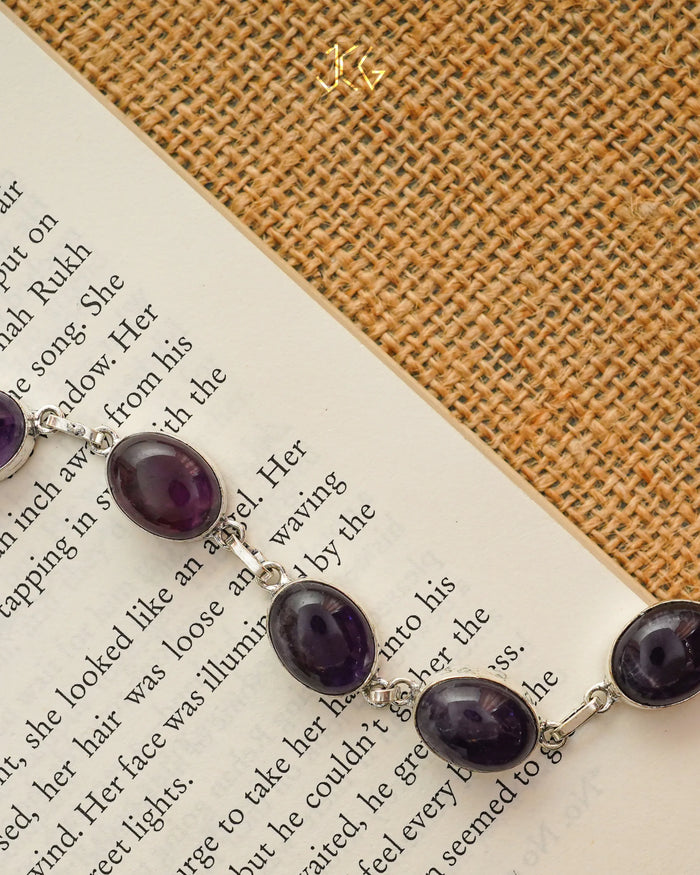 Amethyst Chain Bracelet Jaipur Crystal Gems