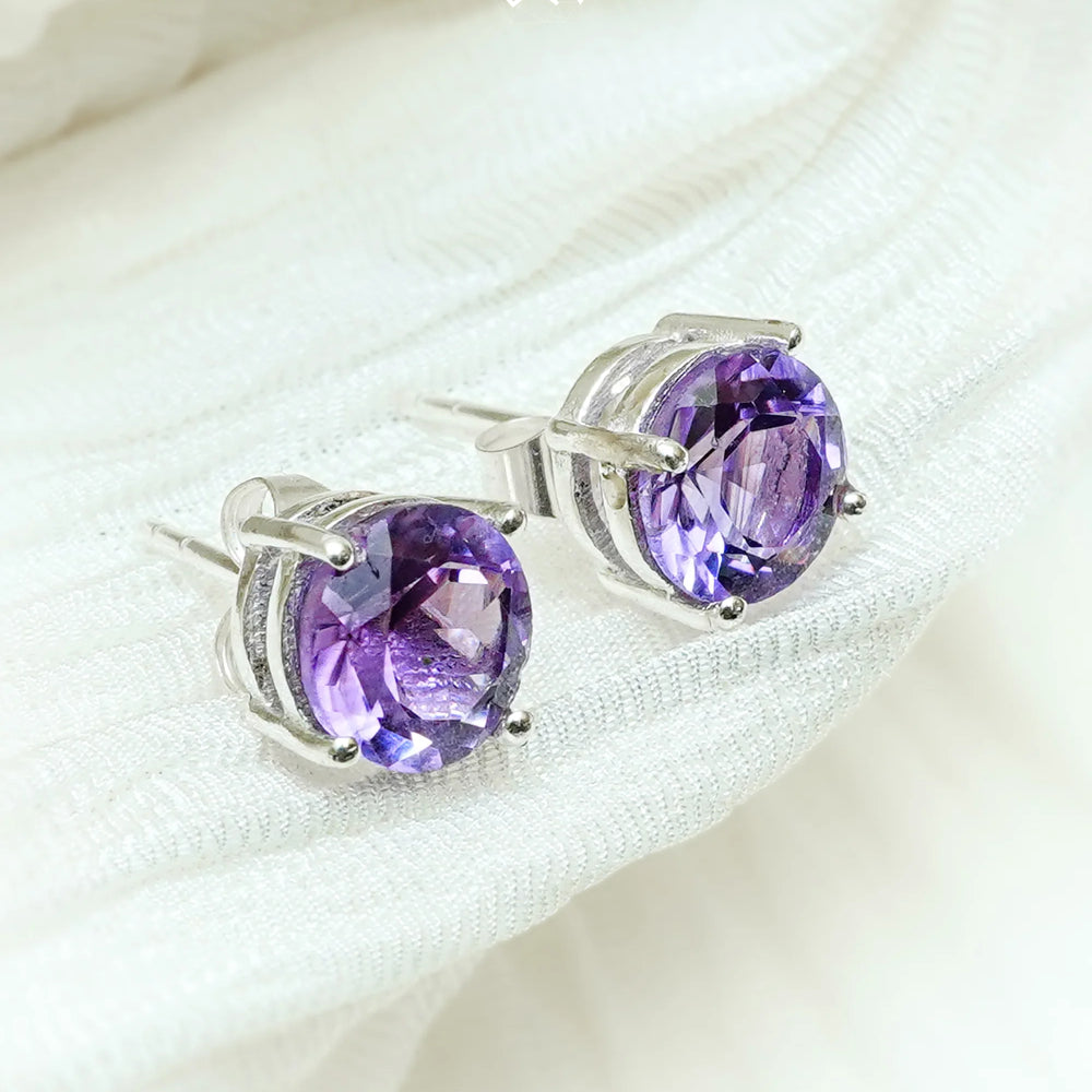 Amethyst Earrings - Jaipur Crystal Gems