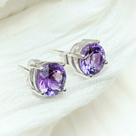 Amethyst Earrings - Jaipur Crystal Gems
