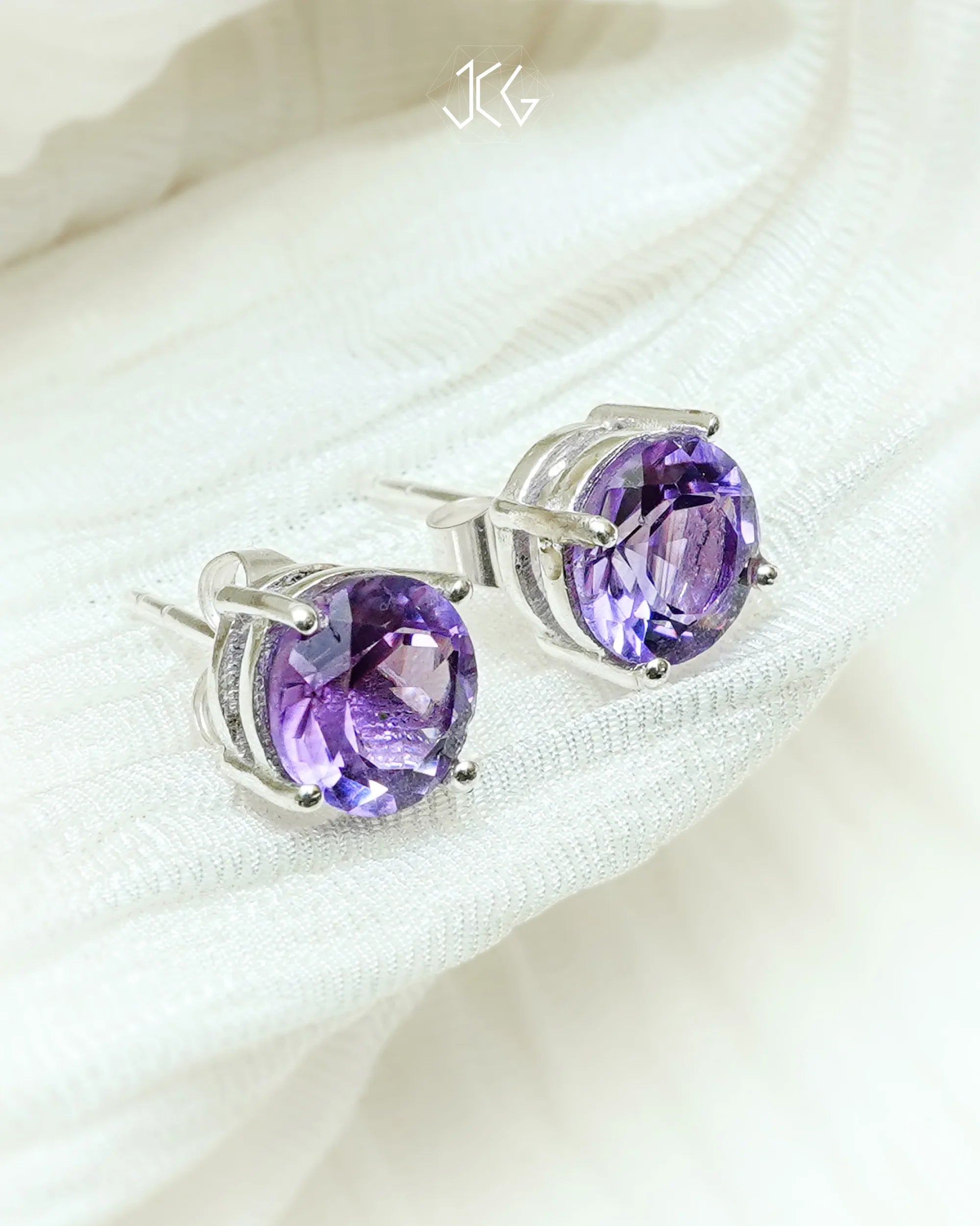 Amethyst Earrings - Jaipur Crystal Gems