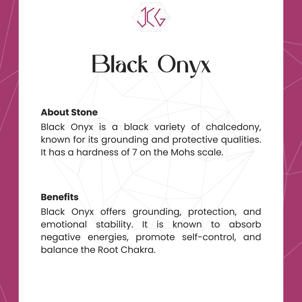 Black Onyx Bracelet - Jaipur Crystal Gems
