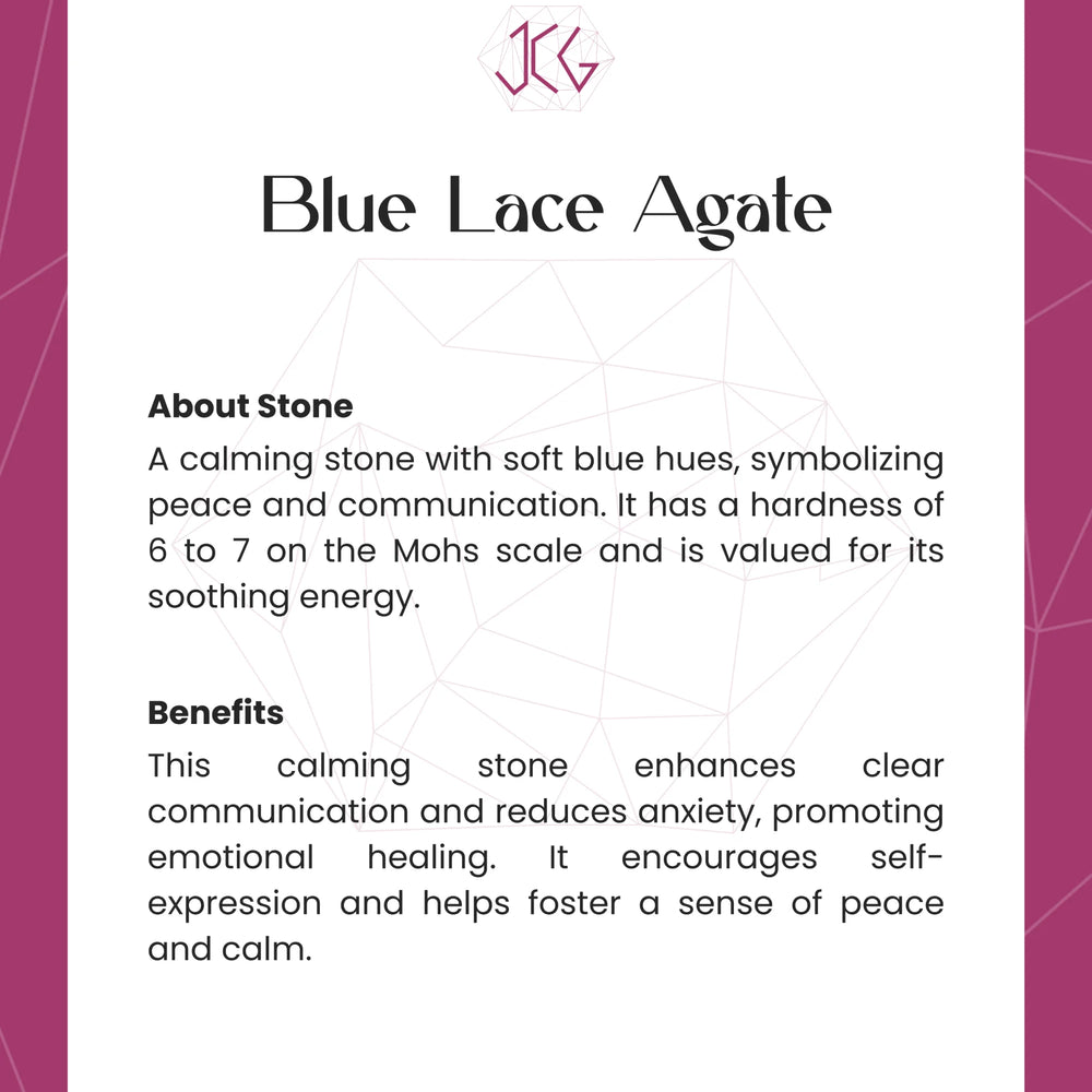 Blue Lace Agate Ring - Jaipur Crystal Gems