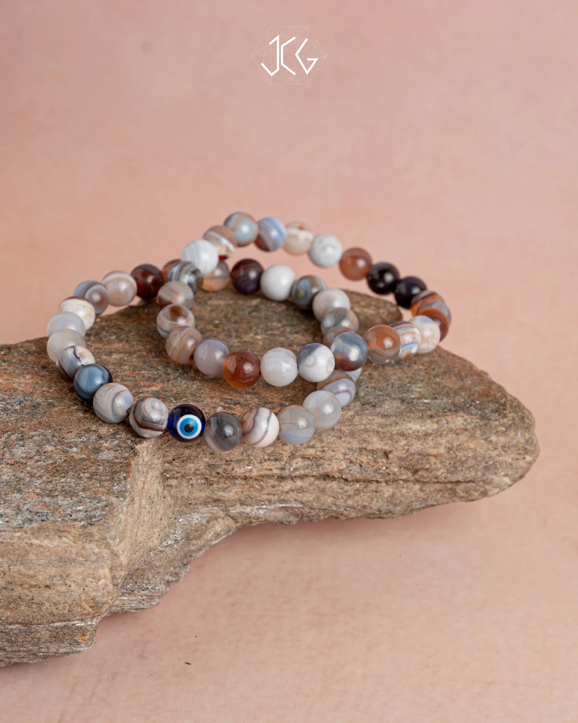 Botswana Agate Bracelet - Jaipur Crystal Gems