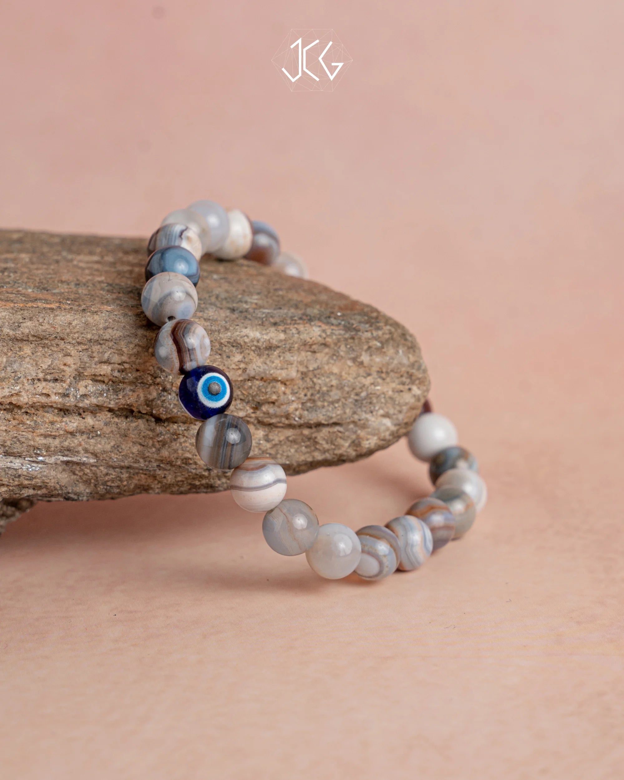 Botswana Agate Bracelet - Jaipur Crystal Gems