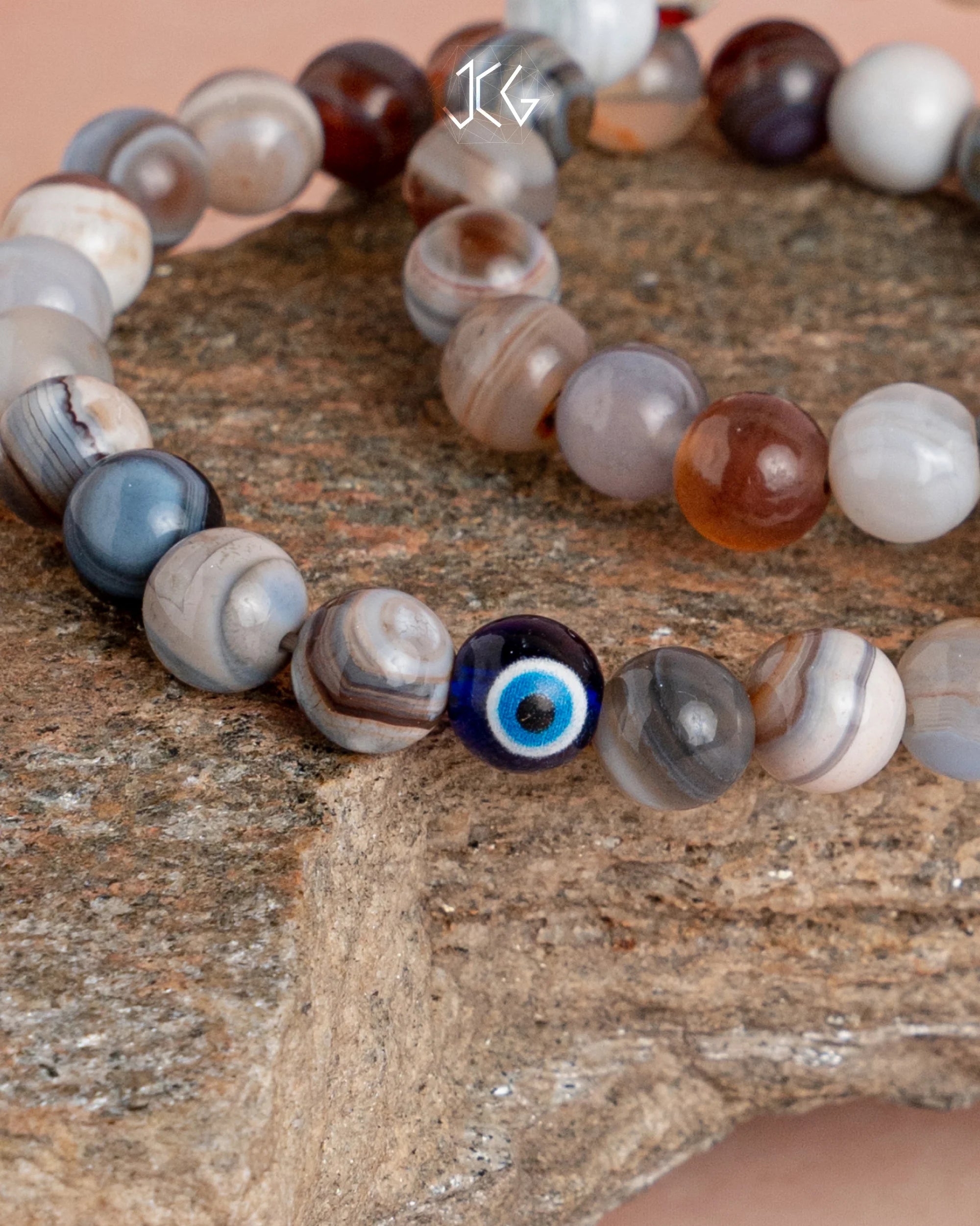 Botswana Agate Bracelet - Jaipur Crystal Gems