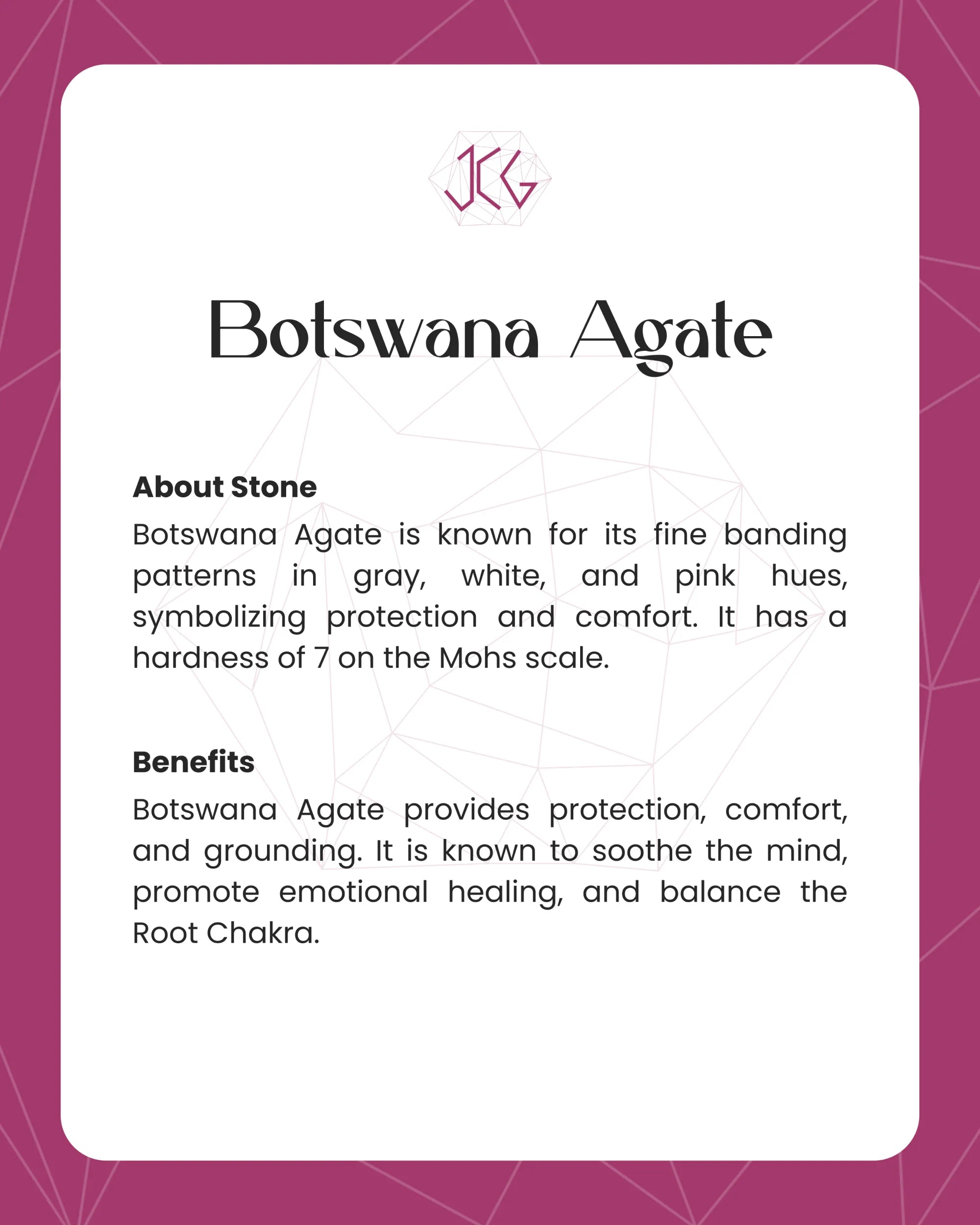 Botswana Agate Bracelet - Jaipur Crystal Gems