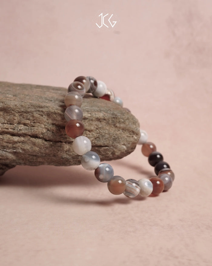 Botswana Agate Bracelet - Jaipur Crystal Gems