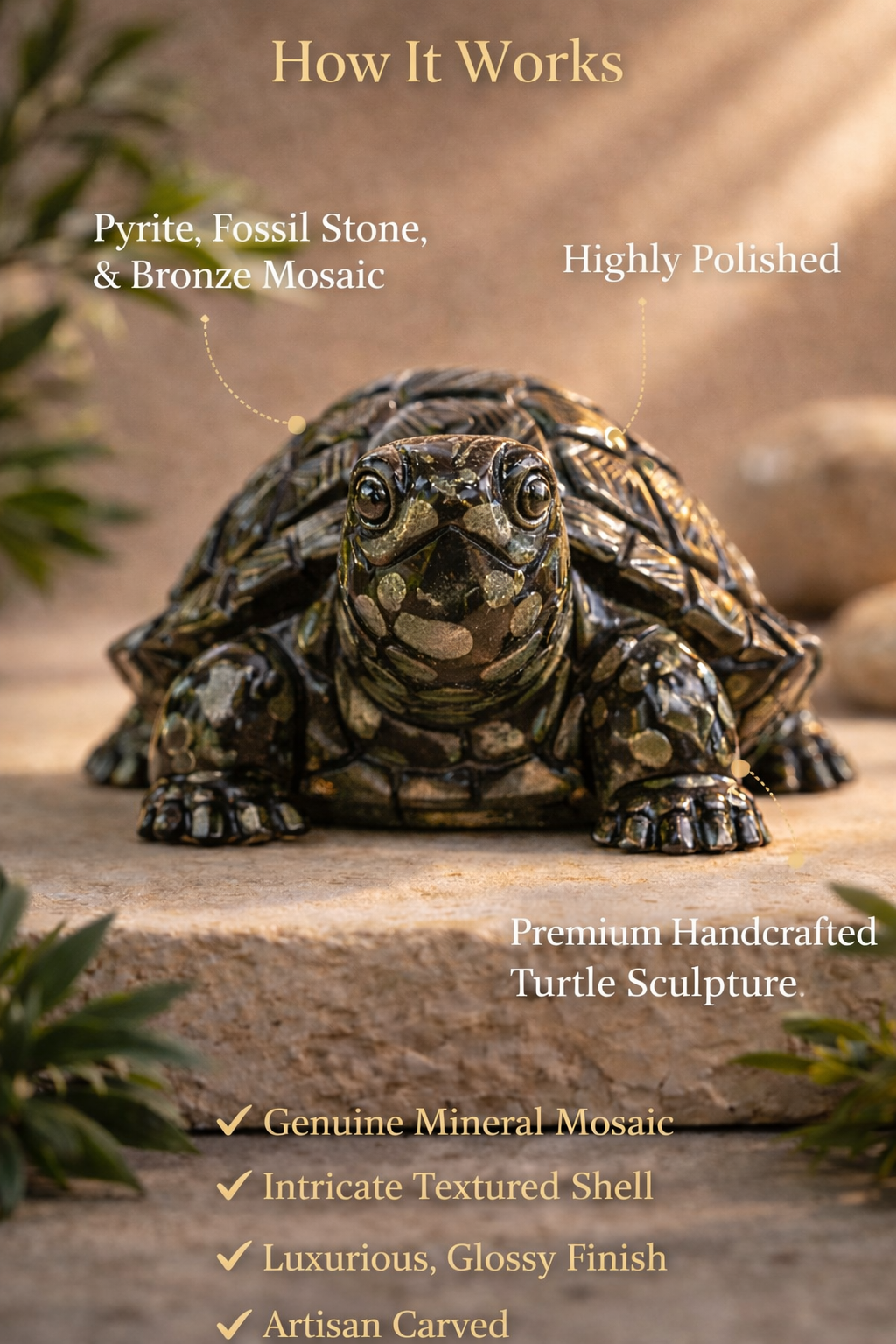 Vastu Pyrite Turtle for Wealth & Prosperity