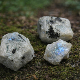 Natural Rainbow Moonstone Cluster