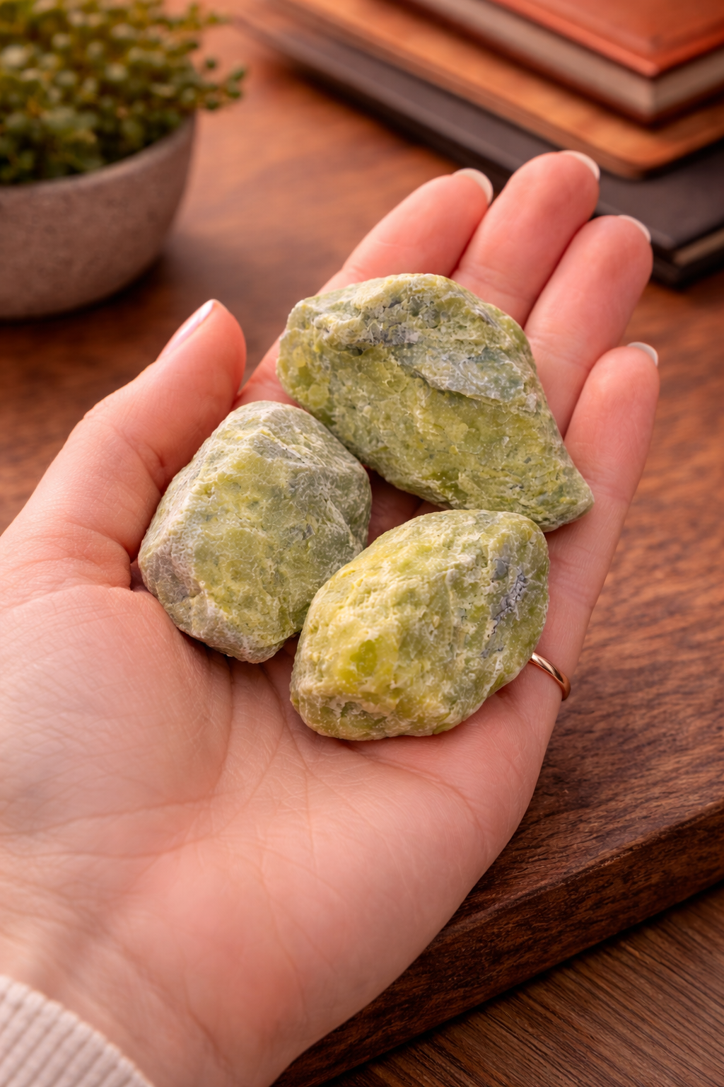 Natural Green Serpentine Raw Stone