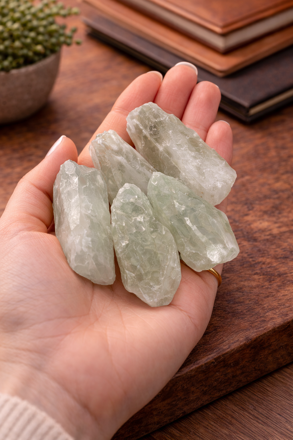 Natural Green Amethyst Raw Stone