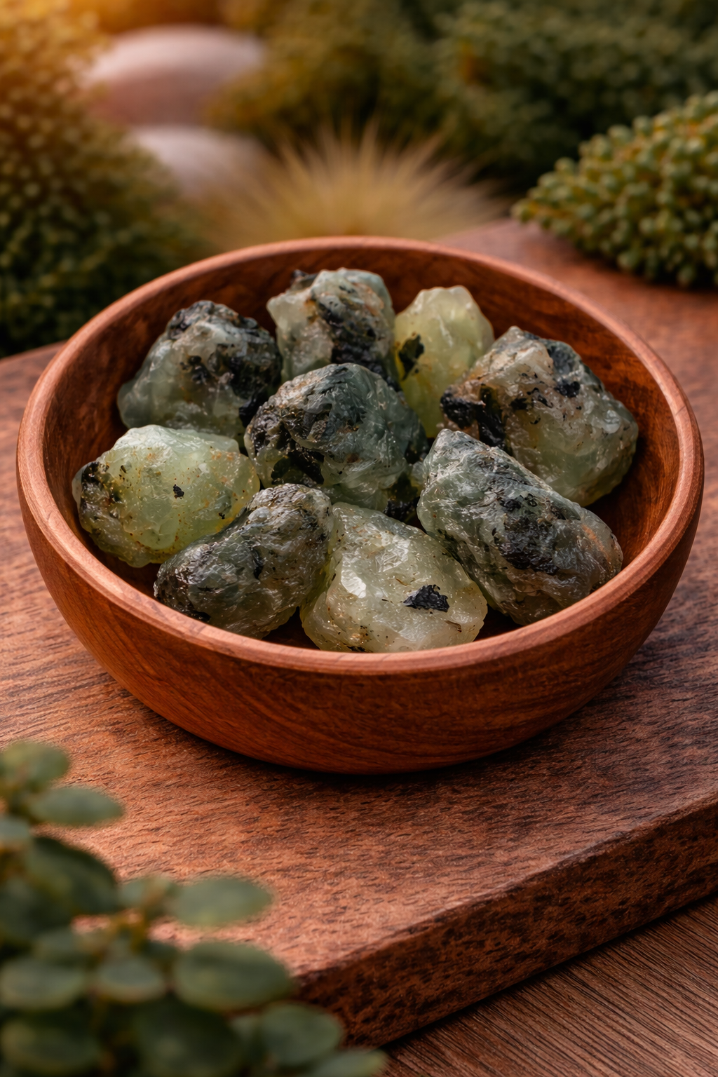 Natural Raw Prehnite Stone