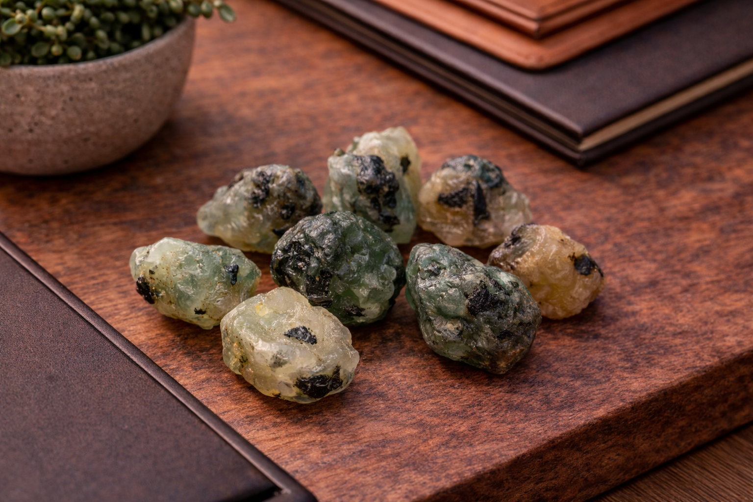 Natural Raw Prehnite Stone