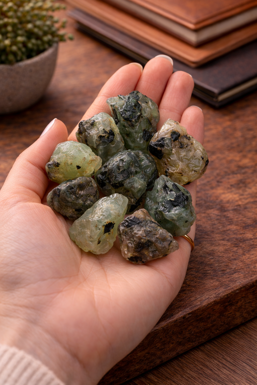 Natural Raw Prehnite Stone