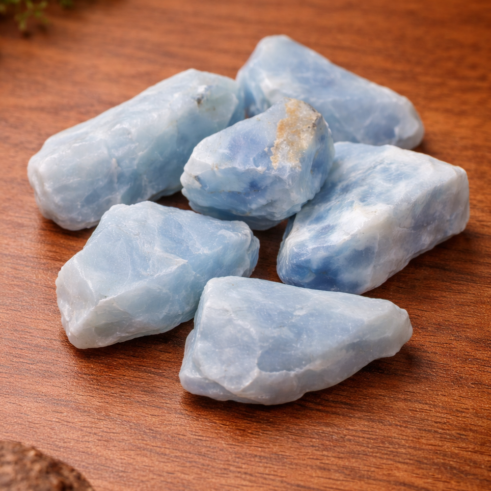 Natural Blue Calcite Raw Stone