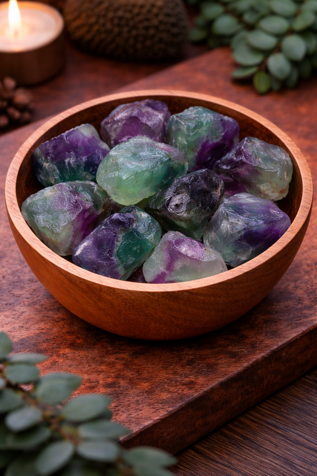 Natural Multi Fluorite Raw Stone