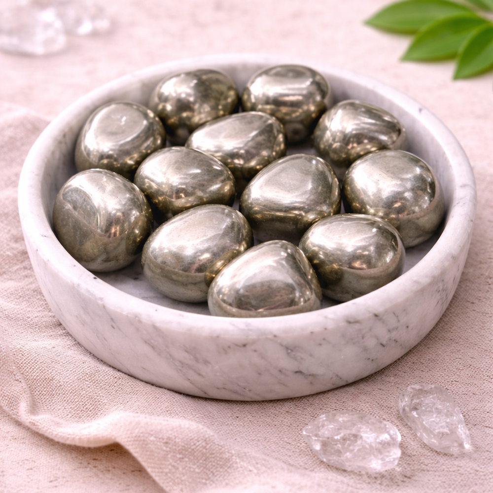 Natural Pyrite Tumbled Stone