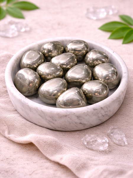 Natural Pyrite Tumbled Stone
