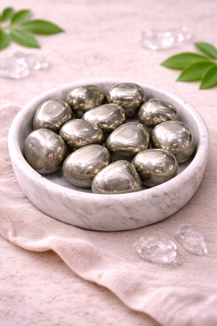Natural Pyrite Tumbled Stone