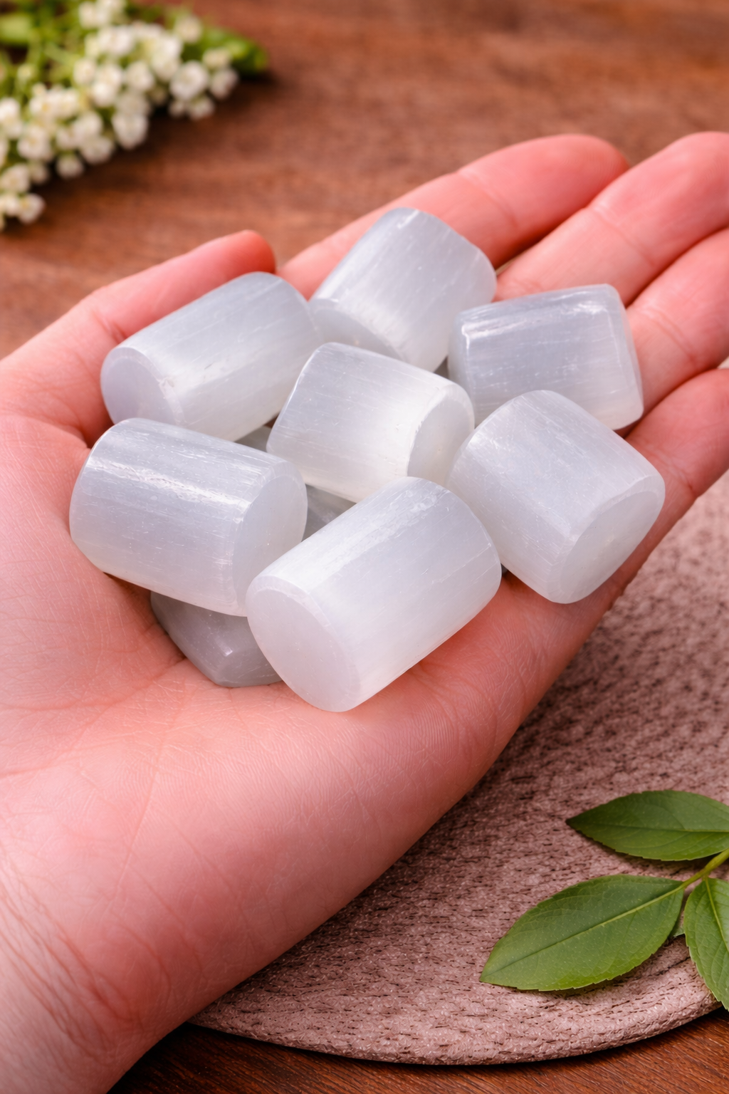 Natural Selenite Tumbled Stone