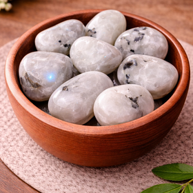 Natural Rainbow Moonstone Tumbled Stone