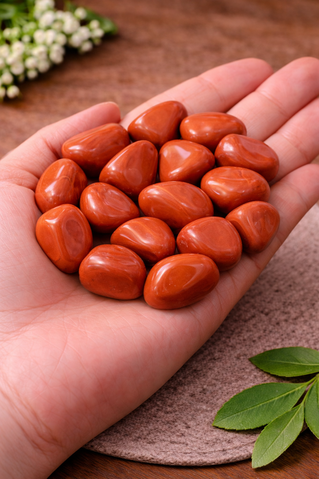Natural Red Jasper Tumbled Stone