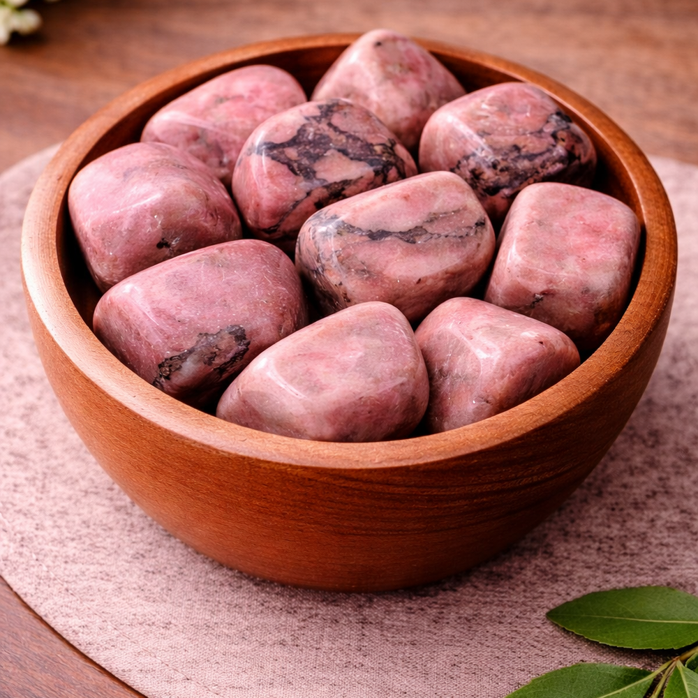 Natural Rhodonite Tumbled Stone
