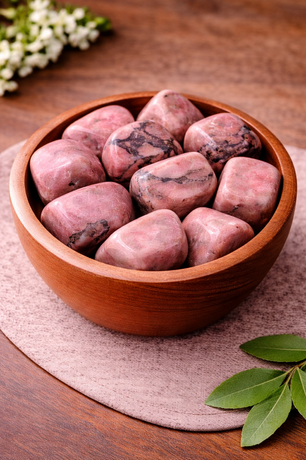 Natural Rhodonite Tumbled Stone