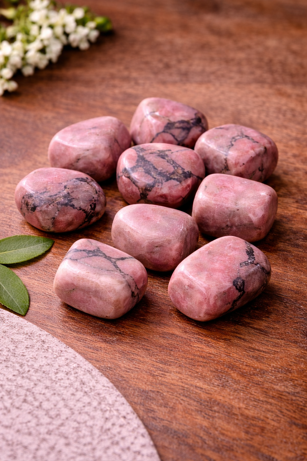 Natural Rhodonite Tumbled Stone