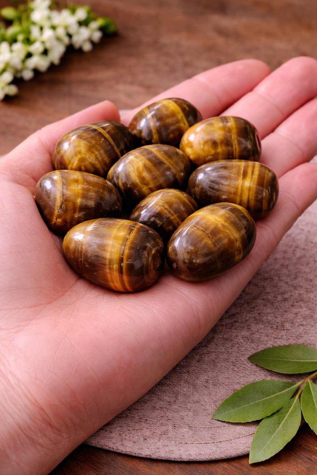 Natural Tiger Eye Tumble Stone