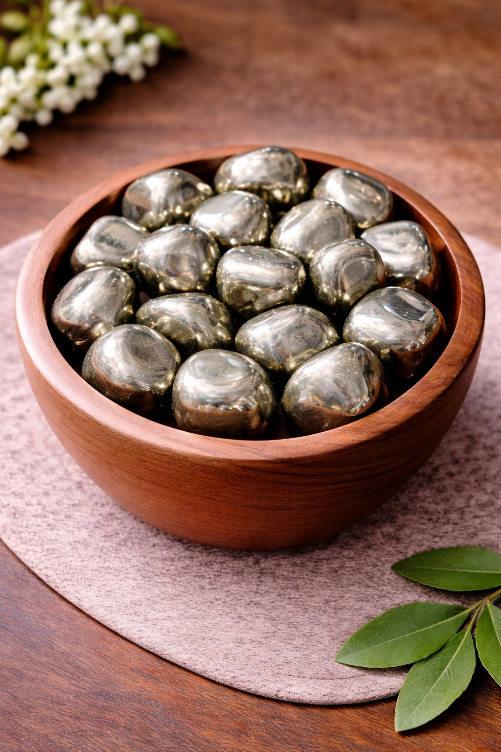 Natural Pyrite Tumbled Stone